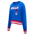 NFL BUFFALO BILLS RETRO CLASSIC CHANDAIL À COL ROND POUR FEMME (BLEU ROYAL/ROUGE)