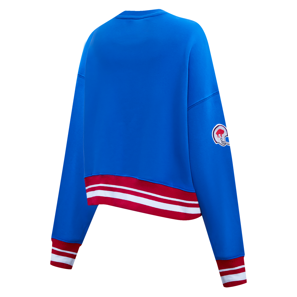 NFL BUFFALO BILLS RETRO CLASSIC CHANDAIL À COL ROND POUR FEMME (BLEU ROYAL/ROUGE)
