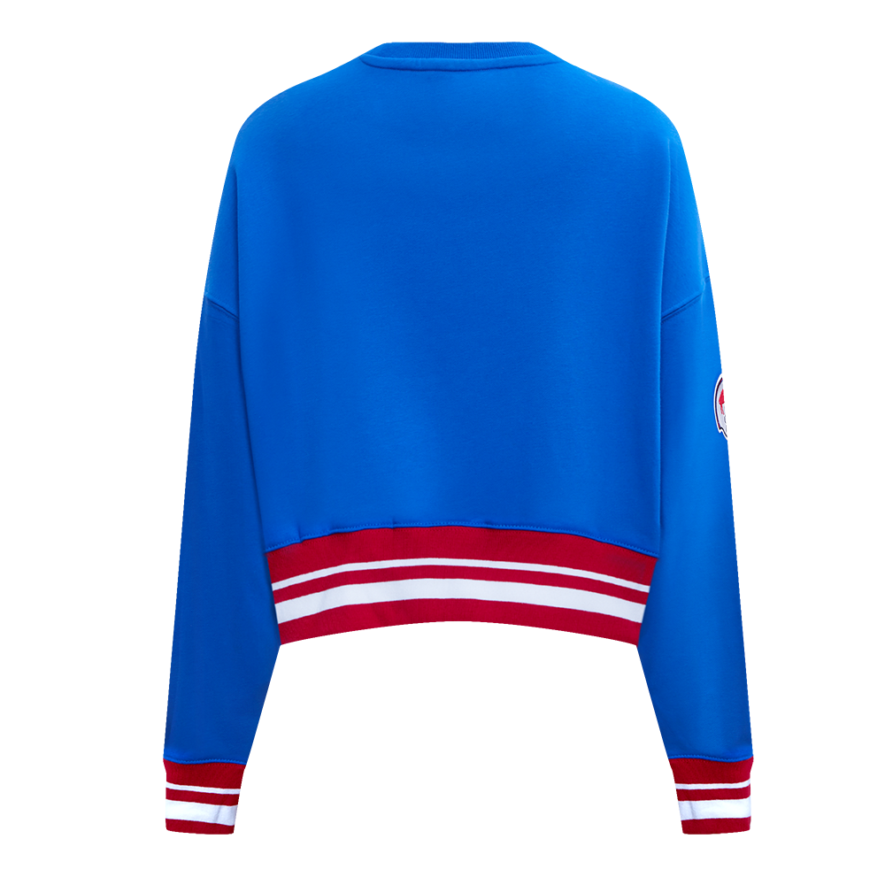 NFL BUFFALO BILLS RETRO CLASSIC CHANDAIL À COL ROND POUR FEMME (BLEU ROYAL/ROUGE)