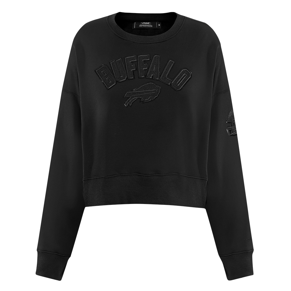 NFL BUFFALO BILLS TRIPLE BLACK WOMEN'S FLC CREWNECK (TRIPLE BLACK WOMEN'S)