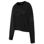 NFL BUFFALO BILLS TRIPLE BLACK WOMEN'S FLC CREWNECK (TRIPLE BLACK WOMEN'S)