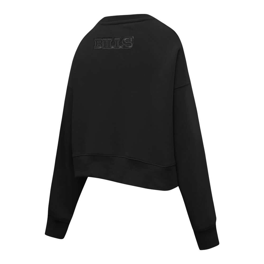 NFL BUFFALO BILLS TRIPLE BLACK WOMEN'S FLC CREWNECK (TRIPLE BLACK WOMEN'S)