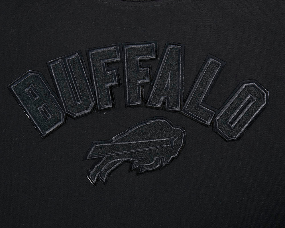 NFL BUFFALO BILLS TRIPLE BLACK WOMEN'S FLC CREWNECK (TRIPLE BLACK WOMEN'S)