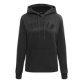 NFL BUFFALO BILLS TRIPLE BLACK WOMEN'S FLEECE PULLOVER HOODIE (TRIPLE BLACK WOMEN'S)