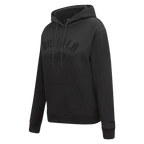 NFL BUFFALO BILLS TRIPLE BLACK WOMEN'S FLEECE PULLOVER HOODIE (TRIPLE BLACK WOMEN'S)