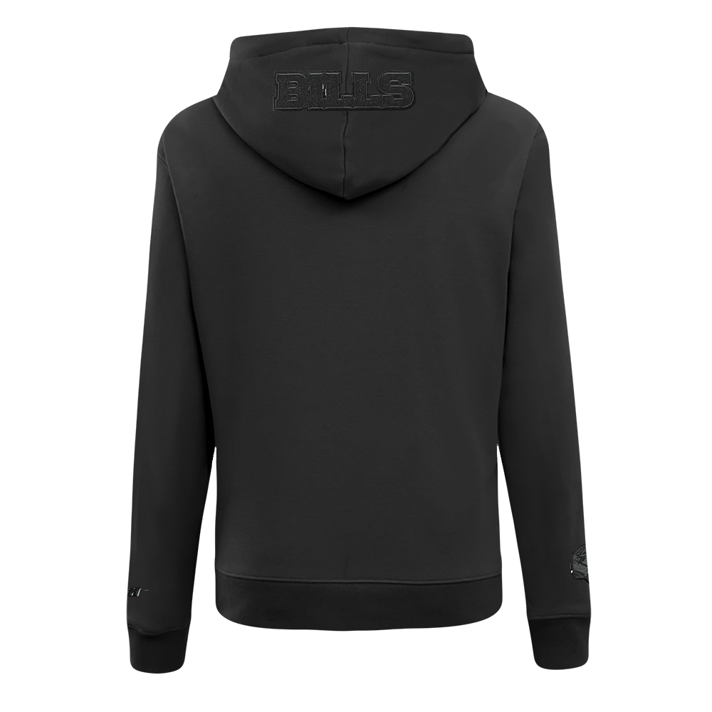 NFL BUFFALO BILLS TRIPLE BLACK WOMEN'S FLEECE PULLOVER HOODIE (TRIPLE BLACK WOMEN'S)