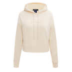 NFL BUFFALO BILLS NEUTRAL CROPPED WOMEN'S PULLOVER HOODIE (EGGSHELL)