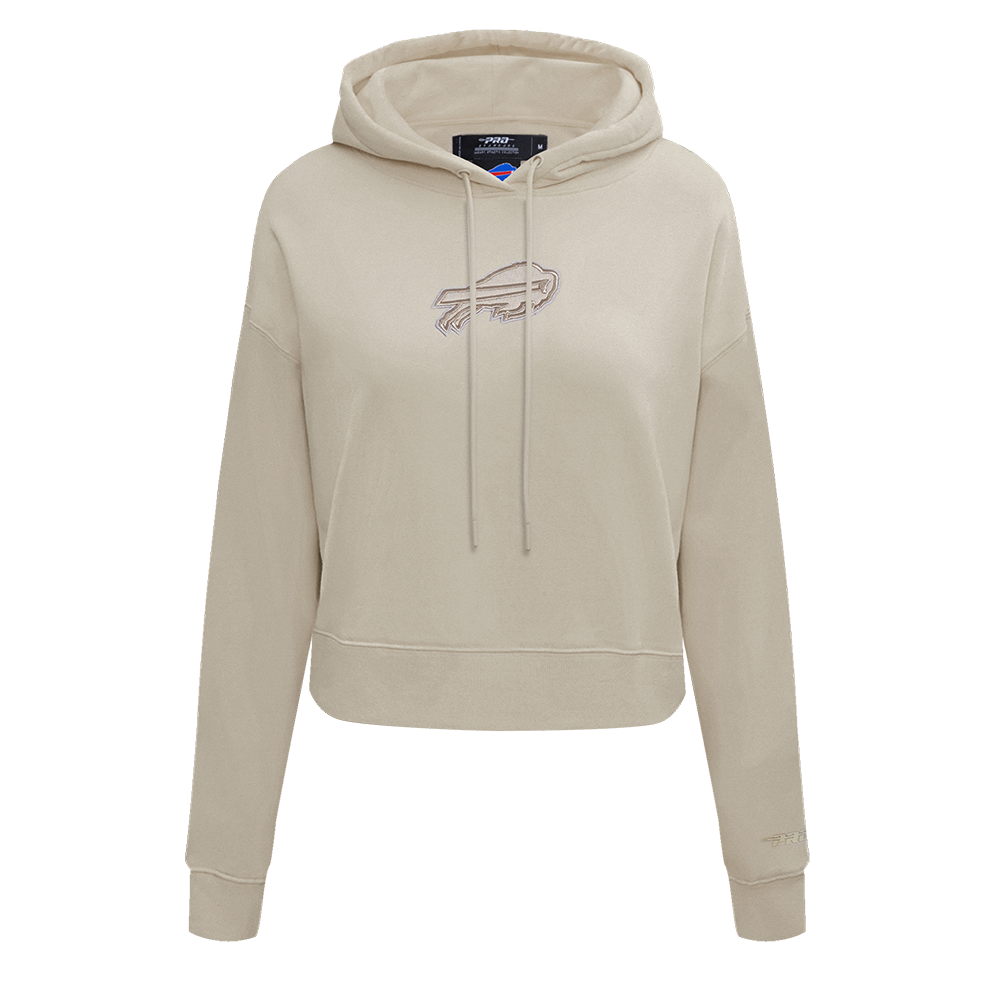 NFL BUFFALO BILLS NEUTRAL CHANDAIL À CAPUCHON COURT POUR FEMME (TAUPE)