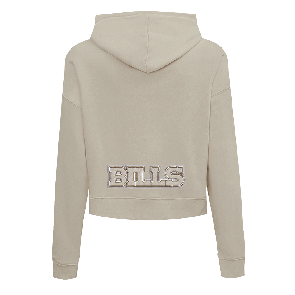 NFL BUFFALO BILLS NEUTRAL CHANDAIL À CAPUCHON COURT POUR FEMME (TAUPE)