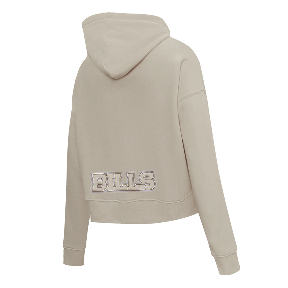 NFL BUFFALO BILLS NEUTRAL CHANDAIL À CAPUCHON COURT POUR FEMME (TAUPE)
