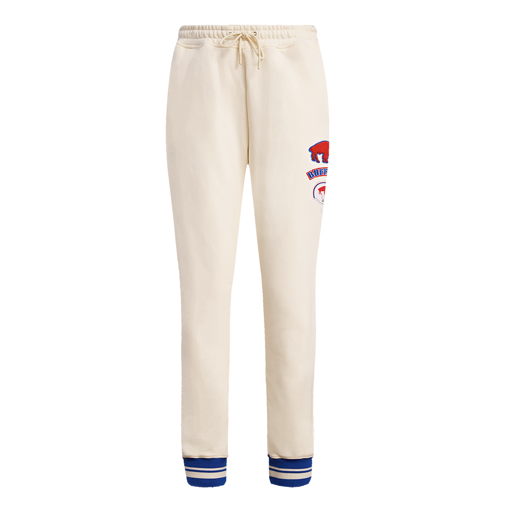 NFL BUFFALO BILLS RETRO CLASSIC WOMEN'S SWEATPANT (EGGSHELL/ROYAL BLUE)