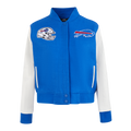 NFL BUFFALO BILLS CLASSIC BLOUSON COLLÉGIAL EN LAINE POUR FEMME (BLEU ROYAL/BLANC)