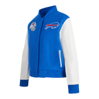 NFL BUFFALO BILLS CLASSIC BLOUSON COLLÉGIAL EN LAINE POUR FEMME (BLEU ROYAL/BLANC)
