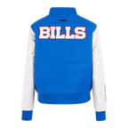 NFL BUFFALO BILLS CLASSIC BLOUSON COLLÉGIAL EN LAINE POUR FEMME (BLEU ROYAL/BLANC)