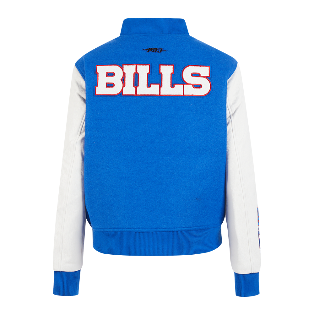 NFL BUFFALO BILLS CLASSIC BLOUSON COLLÉGIAL EN LAINE POUR FEMME (BLEU ROYAL/BLANC)