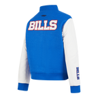 NFL BUFFALO BILLS CLASSIC BLOUSON COLLÉGIAL EN LAINE POUR FEMME (BLEU ROYAL/BLANC)