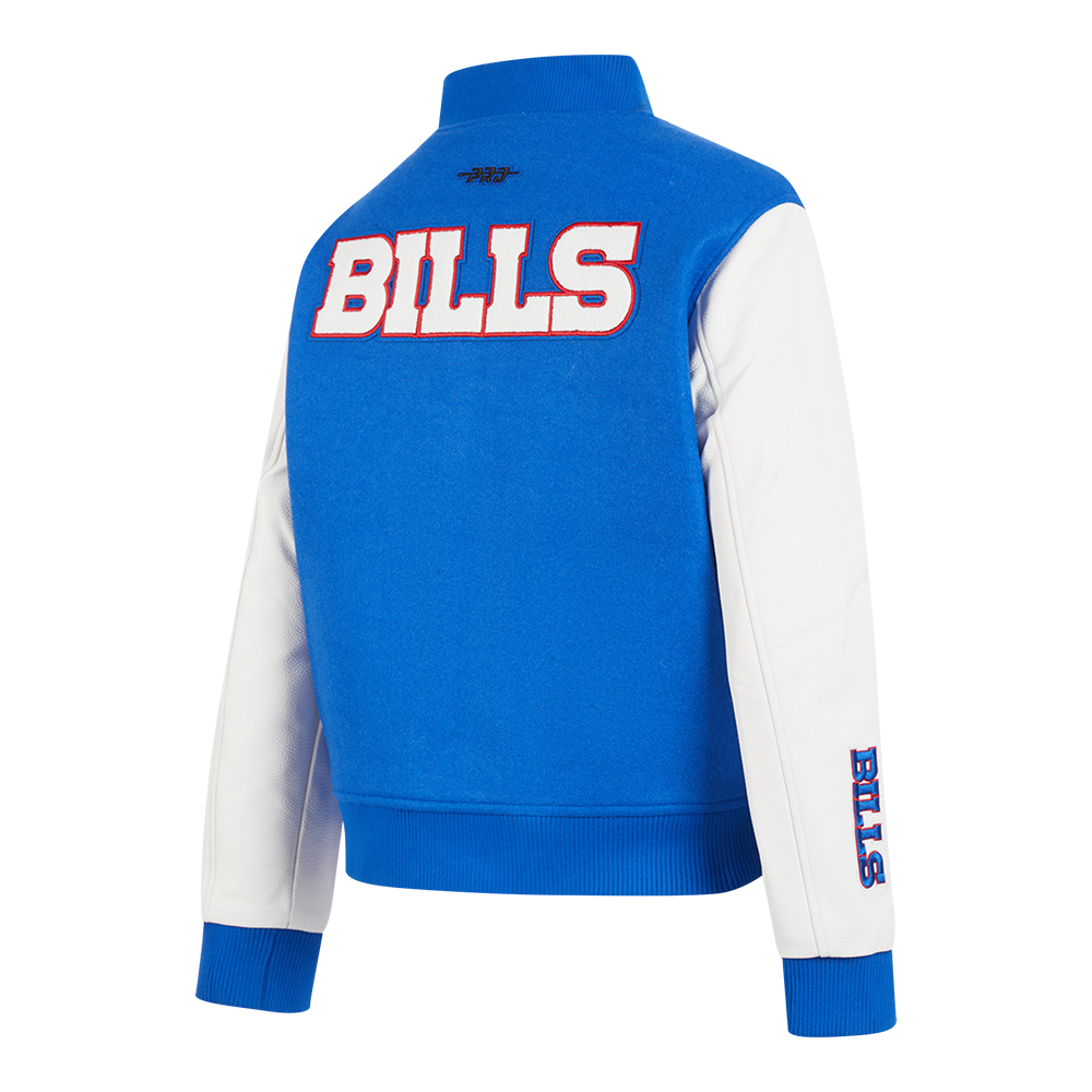 NFL BUFFALO BILLS CLASSIC BLOUSON COLLÉGIAL EN LAINE POUR FEMME (BLEU ROYAL/BLANC)