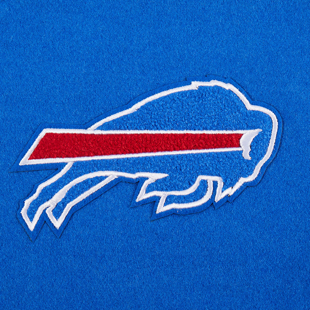 NFL BUFFALO BILLS CLASSIC BLOUSON COLLÉGIAL EN LAINE POUR FEMME (BLEU ROYAL/BLANC)