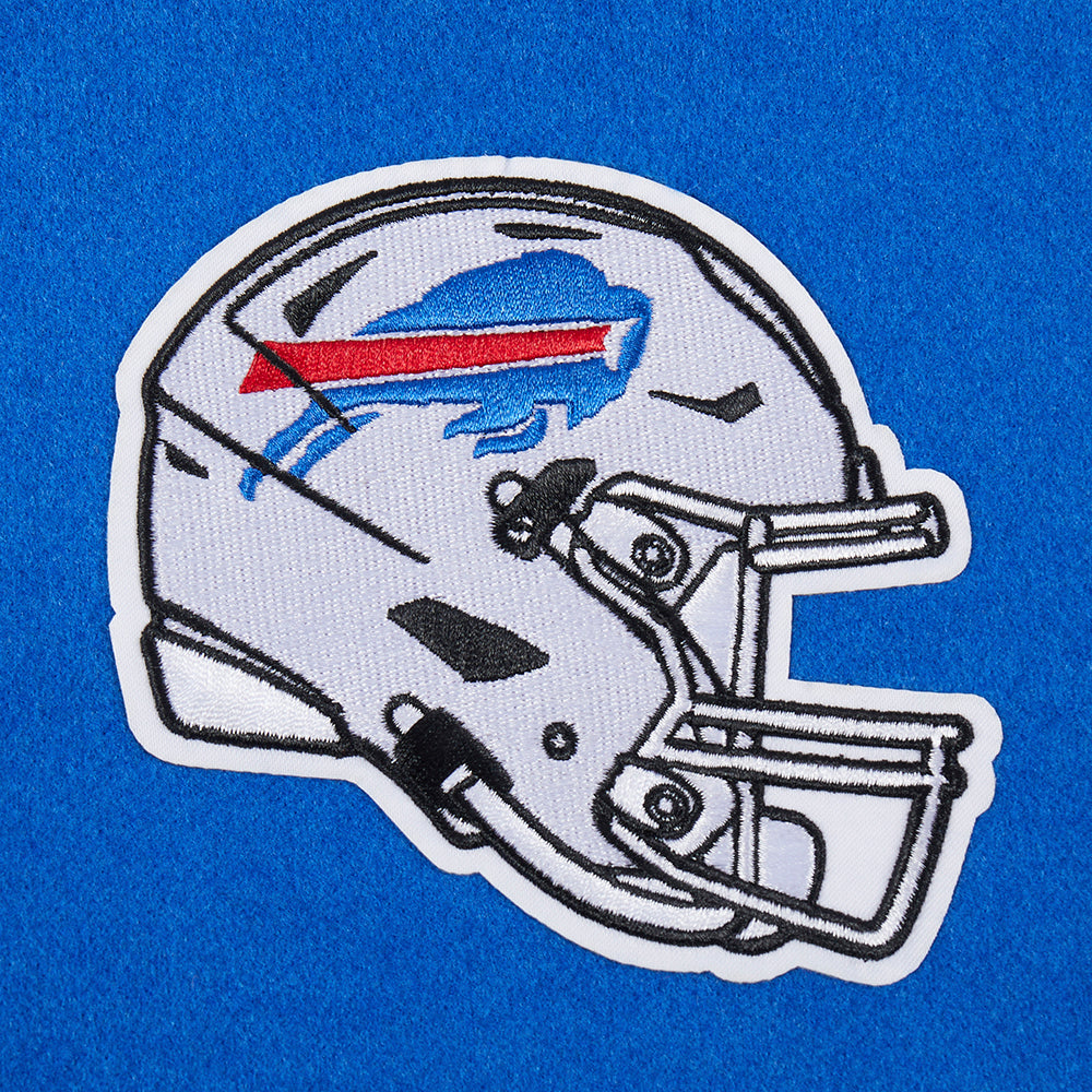 NFL BUFFALO BILLS CLASSIC BLOUSON COLLÉGIAL EN LAINE POUR FEMME (BLEU ROYAL/BLANC)