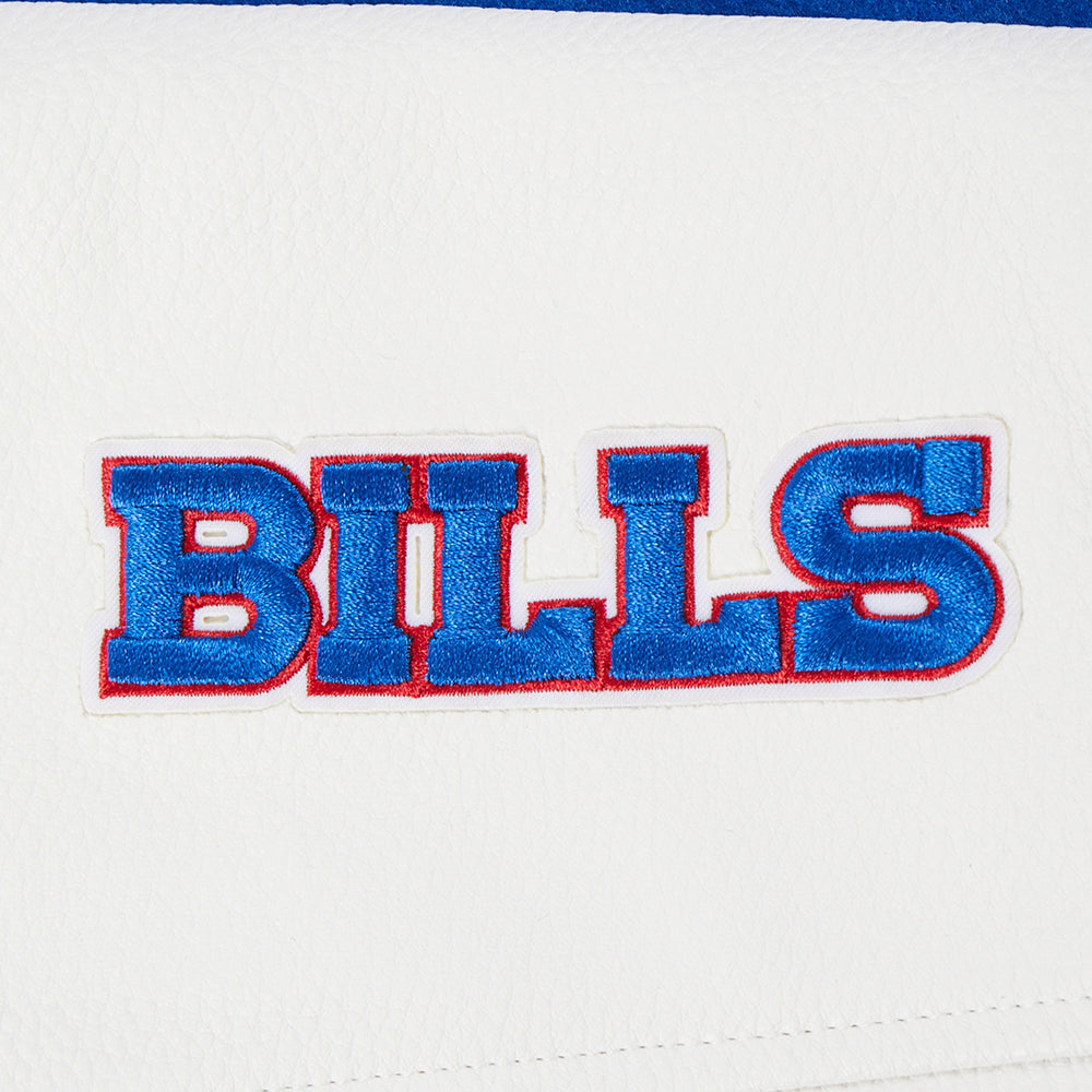 NFL BUFFALO BILLS CLASSIC BLOUSON COLLÉGIAL EN LAINE POUR FEMME (BLEU ROYAL/BLANC)