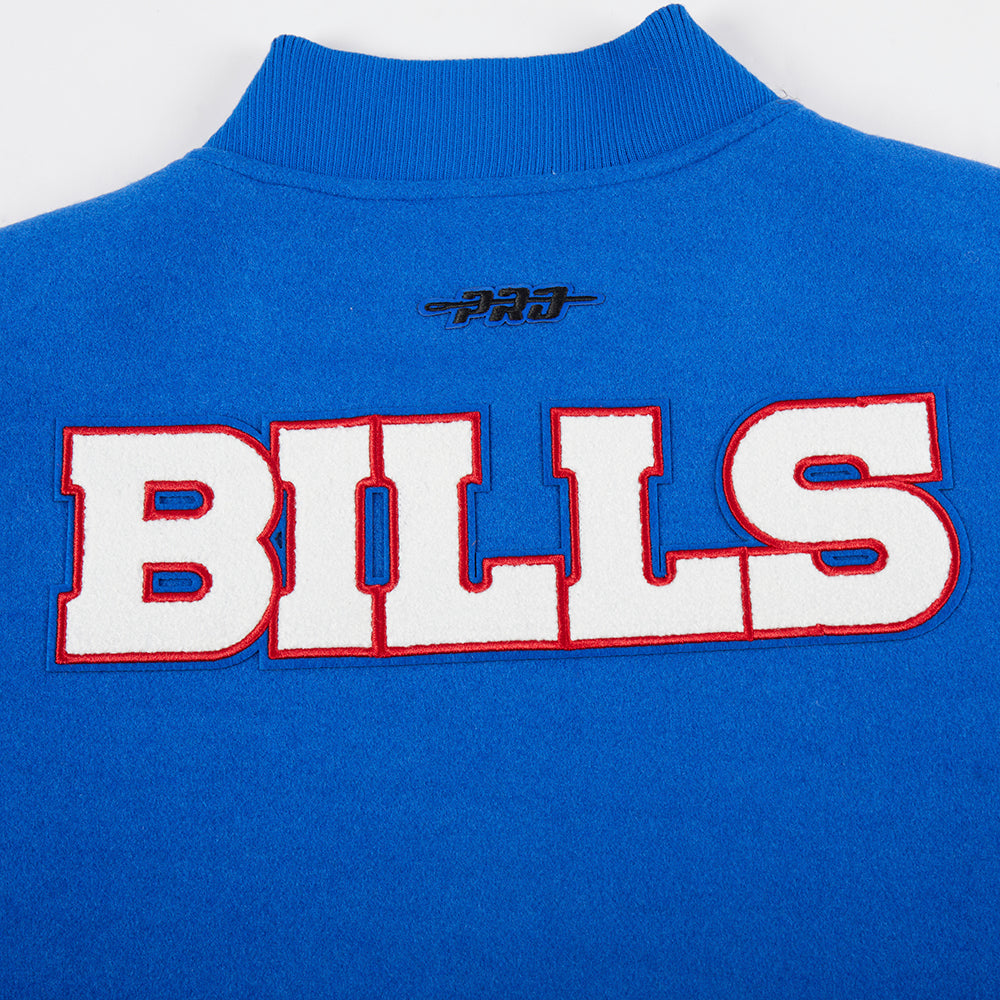 NFL BUFFALO BILLS CLASSIC BLOUSON COLLÉGIAL EN LAINE POUR FEMME (BLEU ROYAL/BLANC)