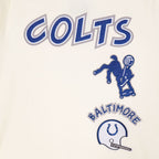 NFL BALTIMORE COLTS RETRO CLASSIC T-SHIRT EN MAILLE DOUBLE POUR HOMME (COQUILLE D'ŒUF/BLEU ROYAL)