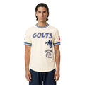 NFL BALTIMORE COLTS RETRO CLASSIC T-SHIRT EN MAILLE DOUBLE POUR HOMME (COQUILLE D'ŒUF/BLEU ROYAL)