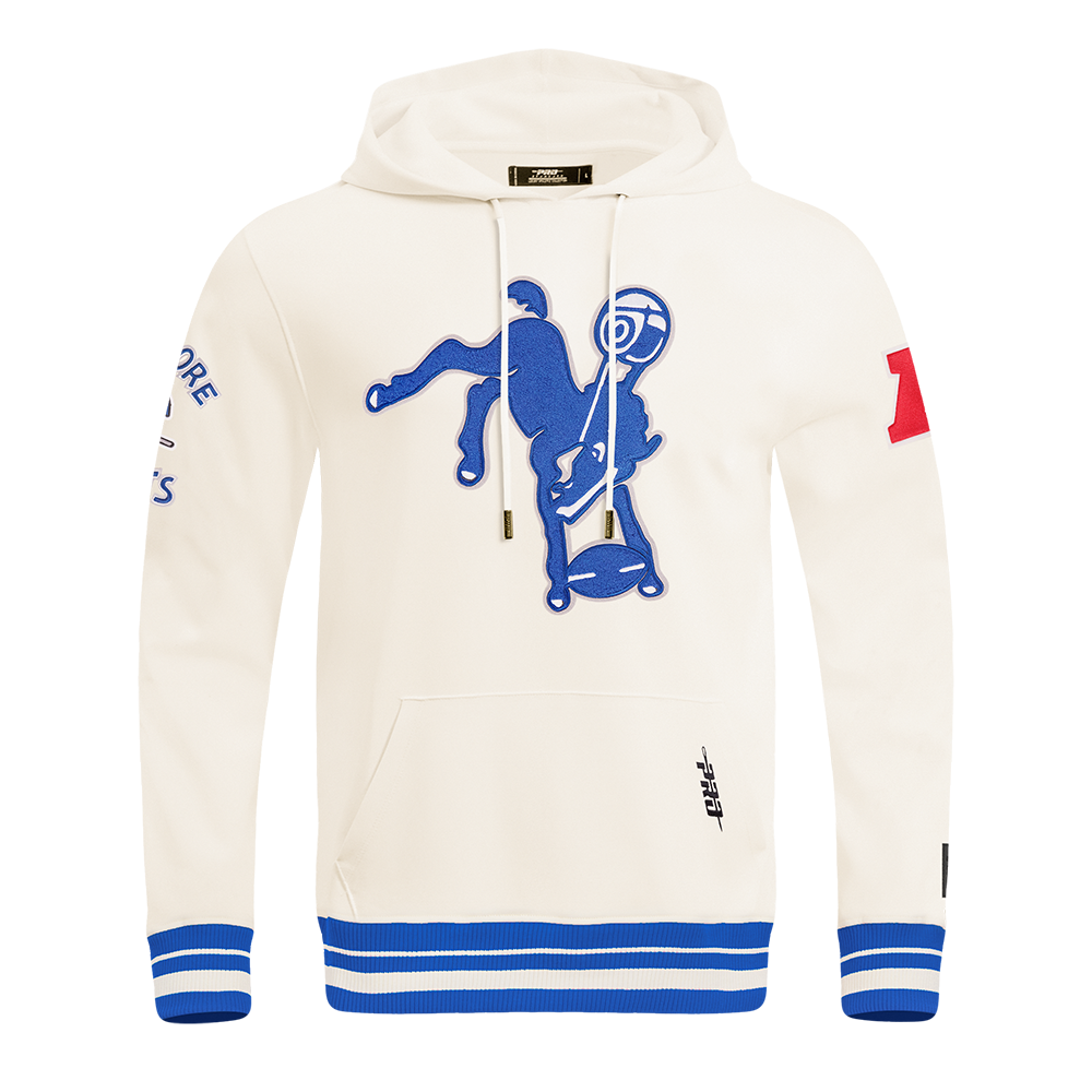 NFL BALTIMORE COLTS RETRO CLASSIC CHANDAIL À CAPUCHON POUR HOMME (COQUILLE D'ŒUF/BLEU ROYAL)