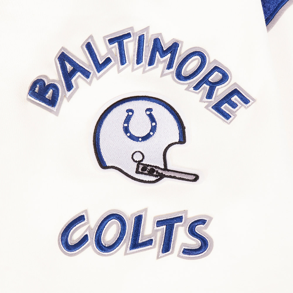 NFL BALTIMORE COLTS RETRO CLASSIC CHANDAIL À CAPUCHON POUR HOMME (COQUILLE D'ŒUF/BLEU ROYAL)