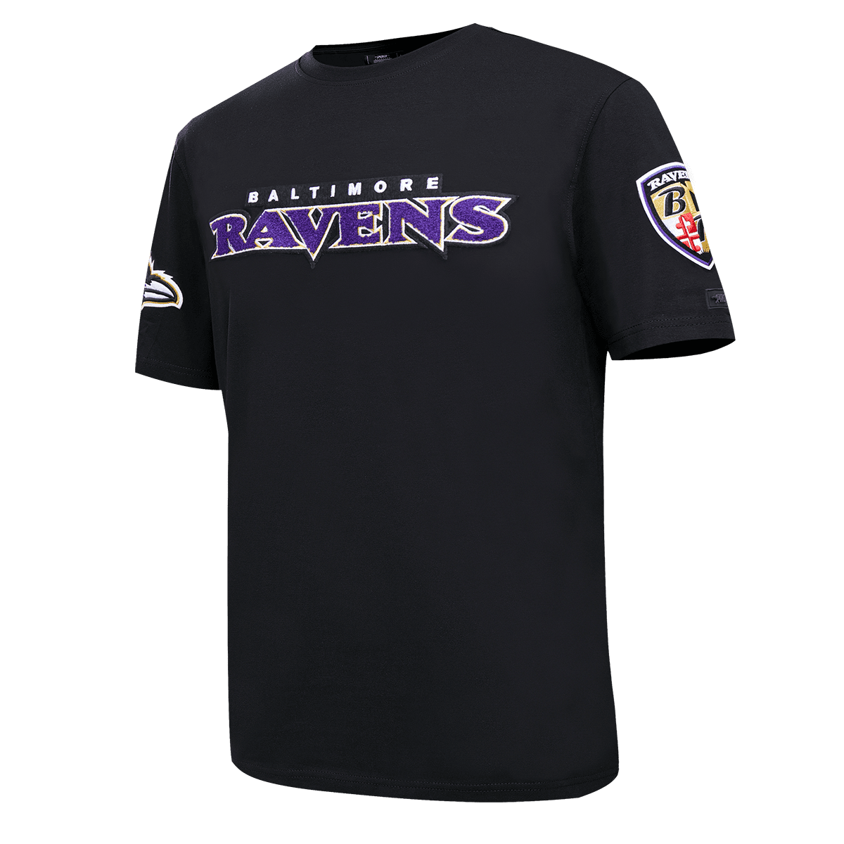 NFL BALTIMORE RAVENS CLASSIC CHENILLE MEN'S TEE (BLACK)
