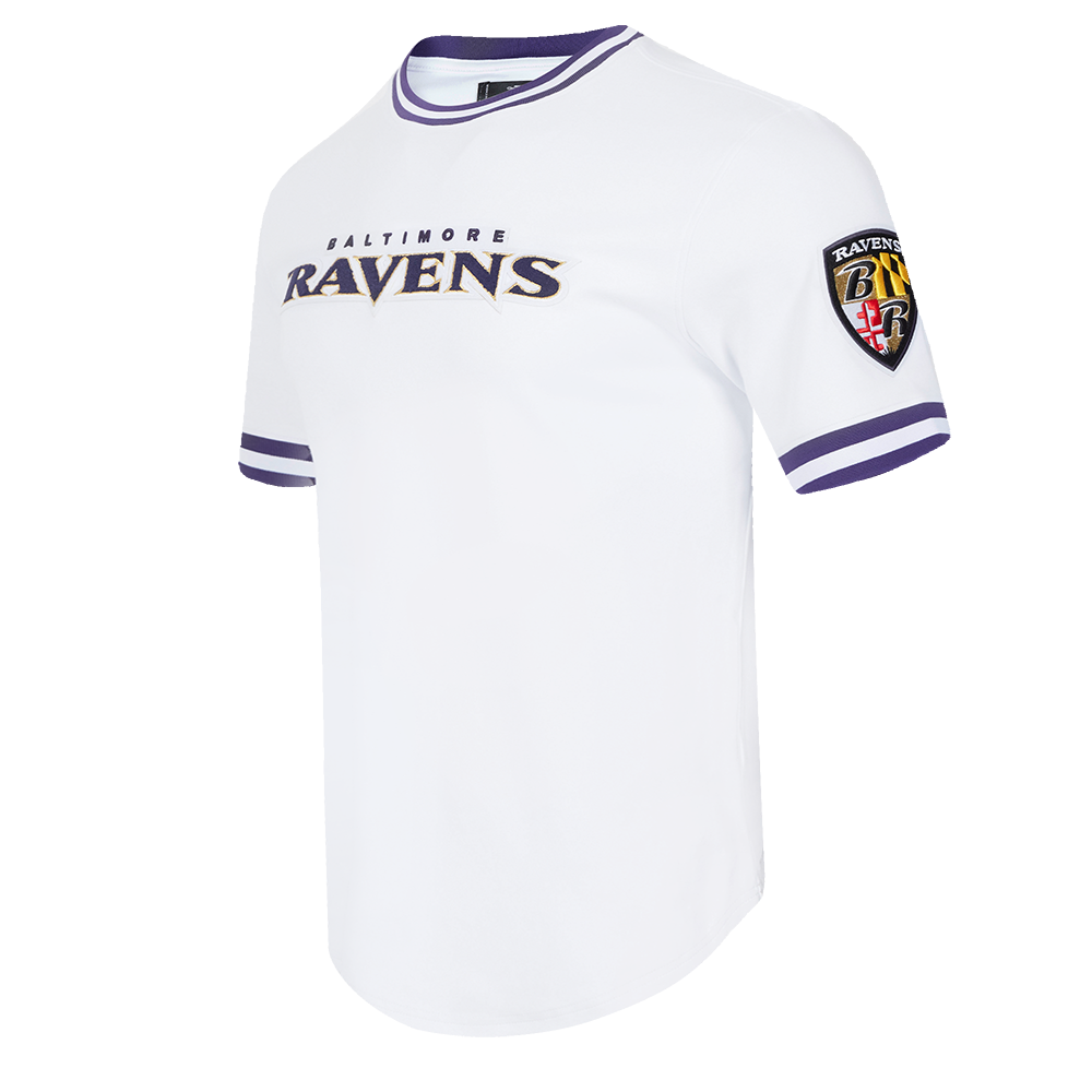 NFL BALTIMORE RAVENS CLASSIC CHENILLE DOUBLE KNIT TEE (WHITE)
