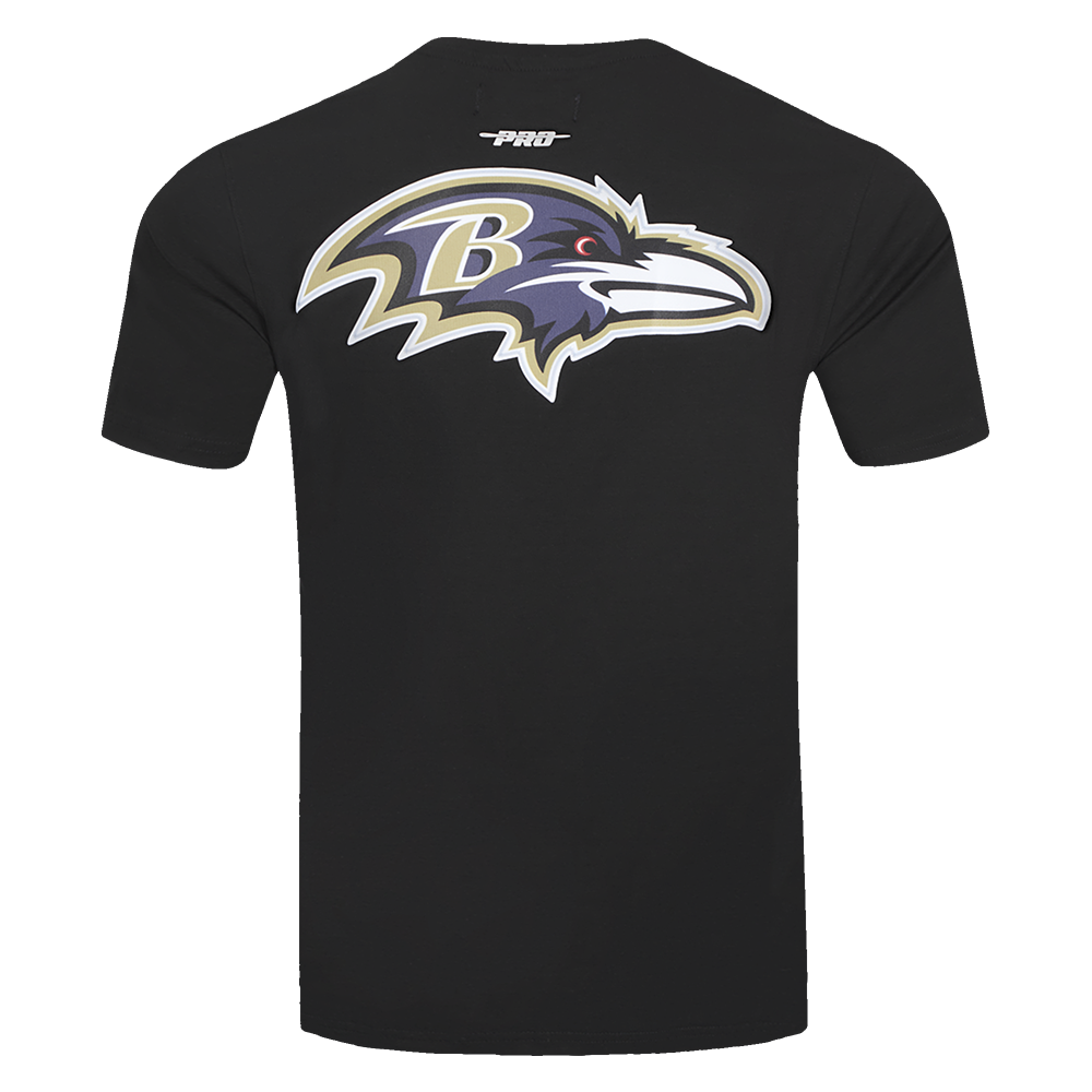 NFL BALTIMORE RAVENS CLASSIC MESH MEN'S SINGLE JERSEY STRIPED TEE (BLACK)