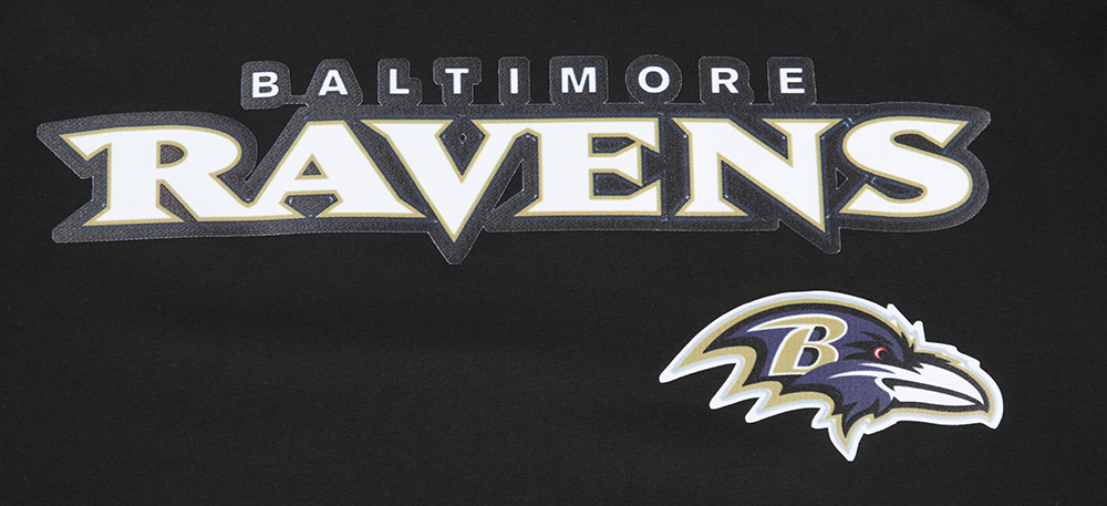 NFL BALTIMORE RAVENS CLASSIC MESH MEN'S SINGLE JERSEY STRIPED TEE (BLACK)