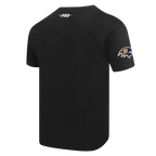 NFL BALTIMORE RAVENS SCRIPT TAIL T-SHIRT EN JERSEY SIMPLE POUR HOMME (NOIR)