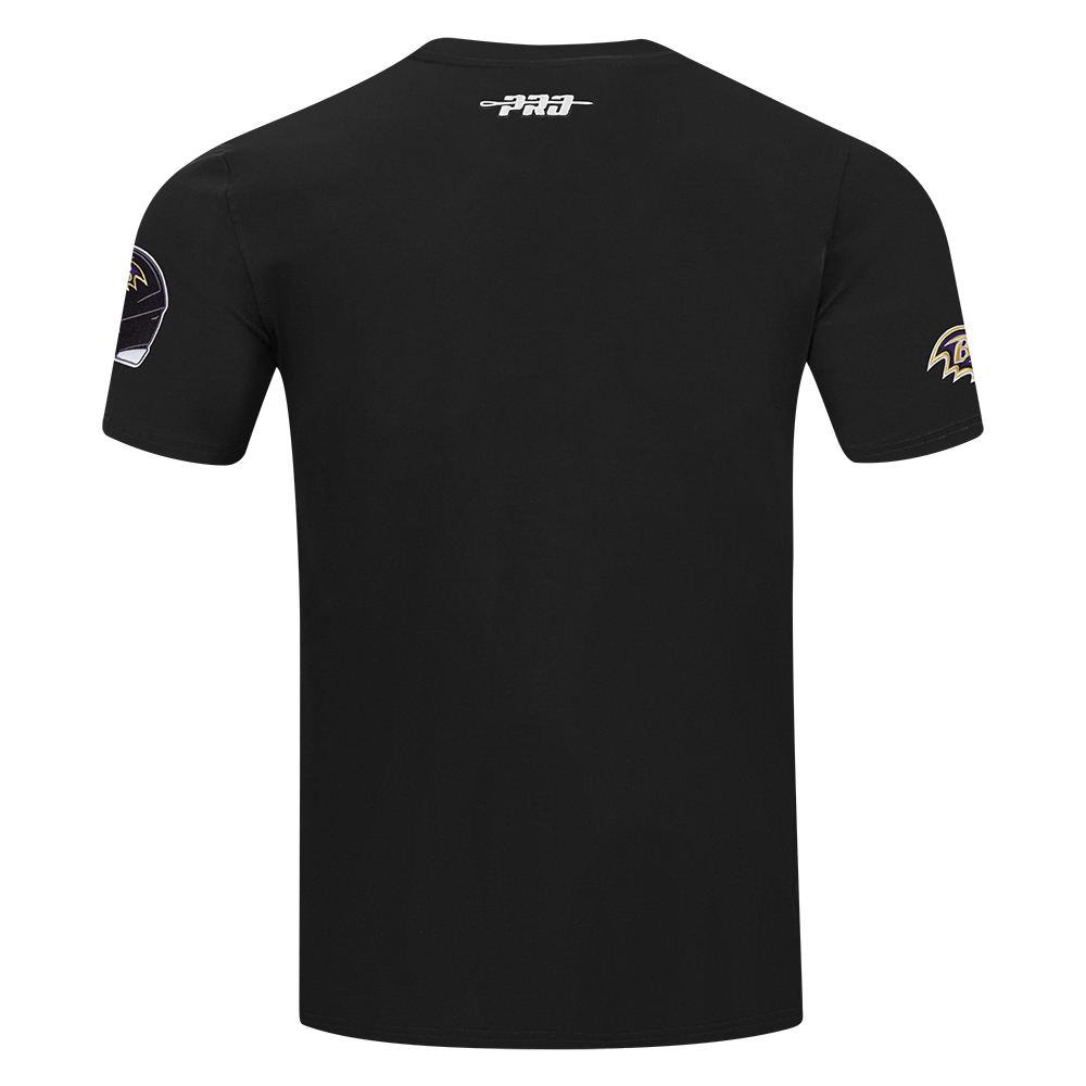 NFL BALTIMORE RAVENS SCRIPT TAIL T-SHIRT EN JERSEY SIMPLE POUR HOMME (NOIR)
