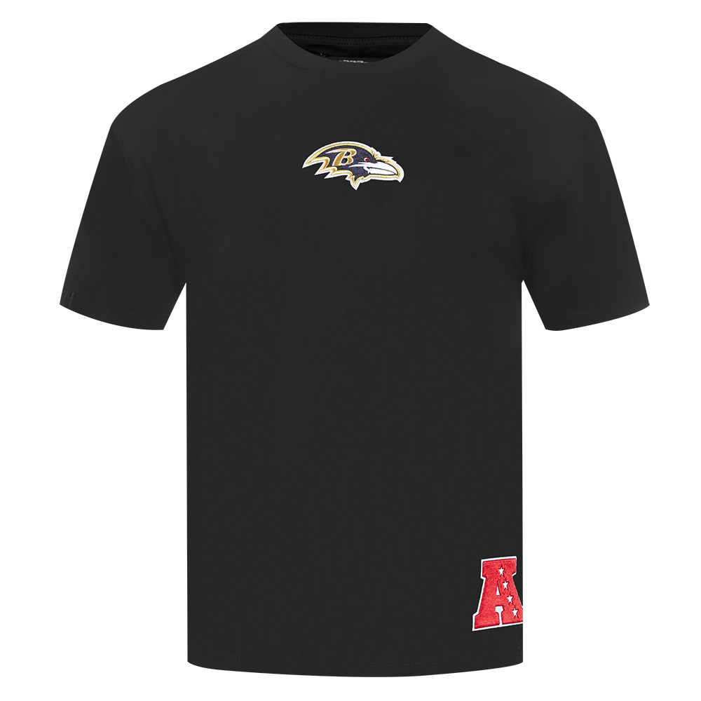 NFL BALTIMORE RAVENS WINGSPAN T-SHIRT À ÉPAULES TOMBANTES POUR HOMME (NOIR)