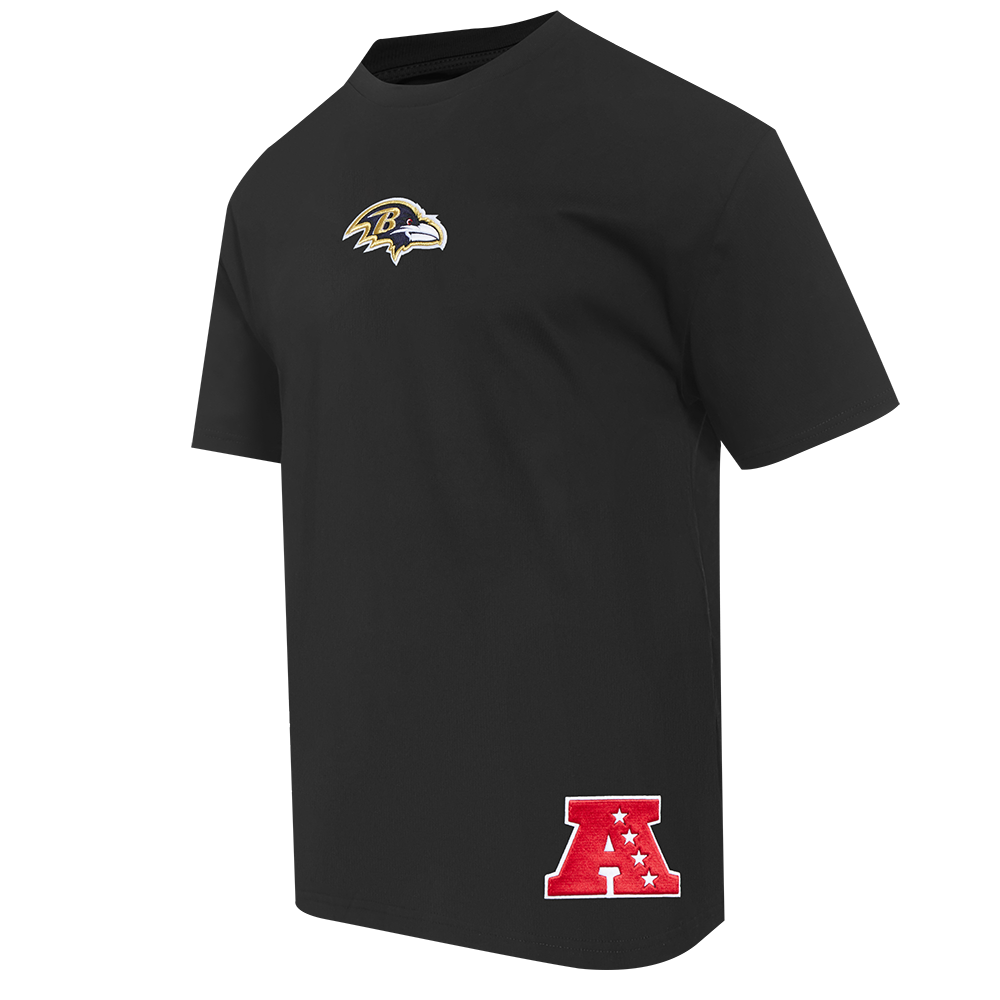 NFL BALTIMORE RAVENS WINGSPAN T-SHIRT À ÉPAULES TOMBANTES POUR HOMME (NOIR)