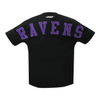 NFL BALTIMORE RAVENS WINGSPAN T-SHIRT À ÉPAULES TOMBANTES POUR HOMME (NOIR)