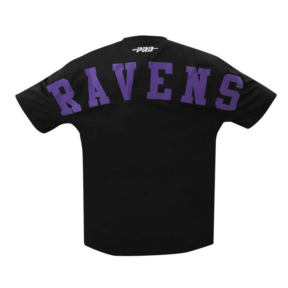 NFL BALTIMORE RAVENS WINGSPAN T-SHIRT À ÉPAULES TOMBANTES POUR HOMME (NOIR)