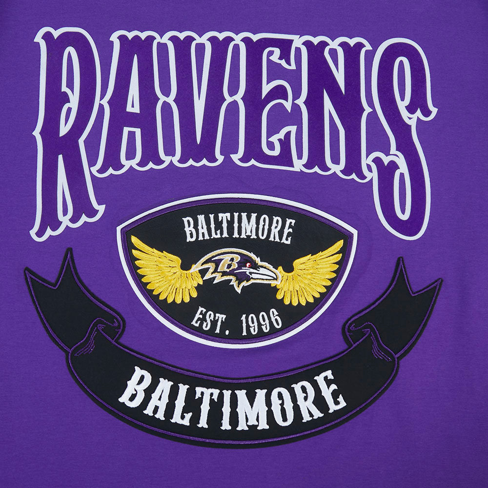 NFL BALTIMORE RAVENS BORN FOR SPORT T-SHIRT EN JERSEY SIMPLE POUR HOMME (VIOLET)