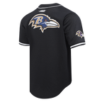 NFL BALTIMORE RAVENS RAYMOND LEWIS JR #52 MESH BOUTONNÉ POUR HOMME (NOIR)