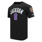 NFL BALTIMORE RAVENS LAMAR JACKSON #8 CLASSIC PNN MEN'S SJ TEE (BLACK)
