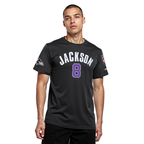 NFL BALTIMORE RAVENS LAMAR JACKSON #8 CLASSIC PNN MEN'S SJ TEE (BLACK)