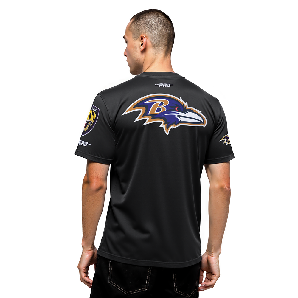NFL BALTIMORE RAVENS LAMAR JACKSON #8 CLASSIC PNN MEN'S SJ TEE (BLACK)