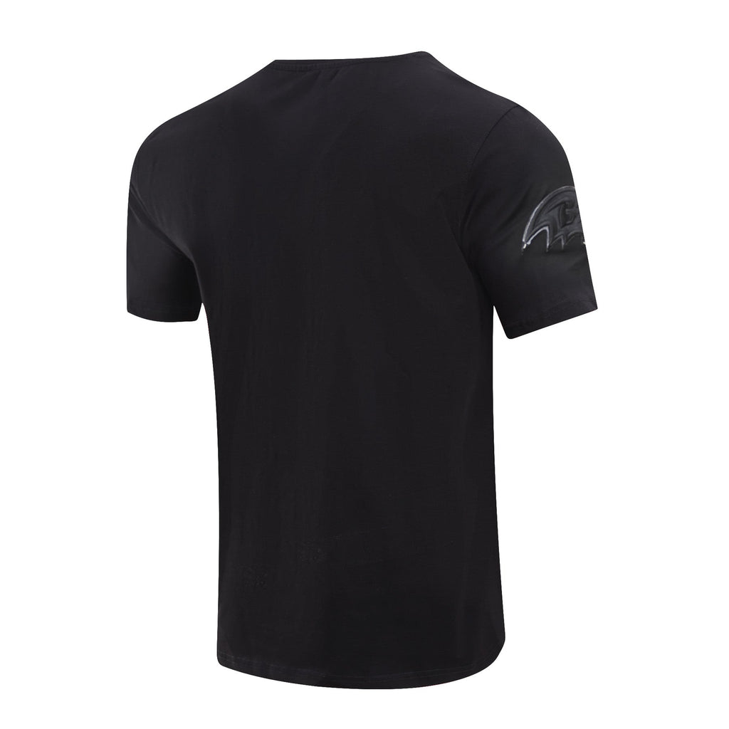NFL BALTIMORE RAVENS TRIPLE BLACK LOGO PRO TEAM MEN'S TEE (TRIPLE BLACK)