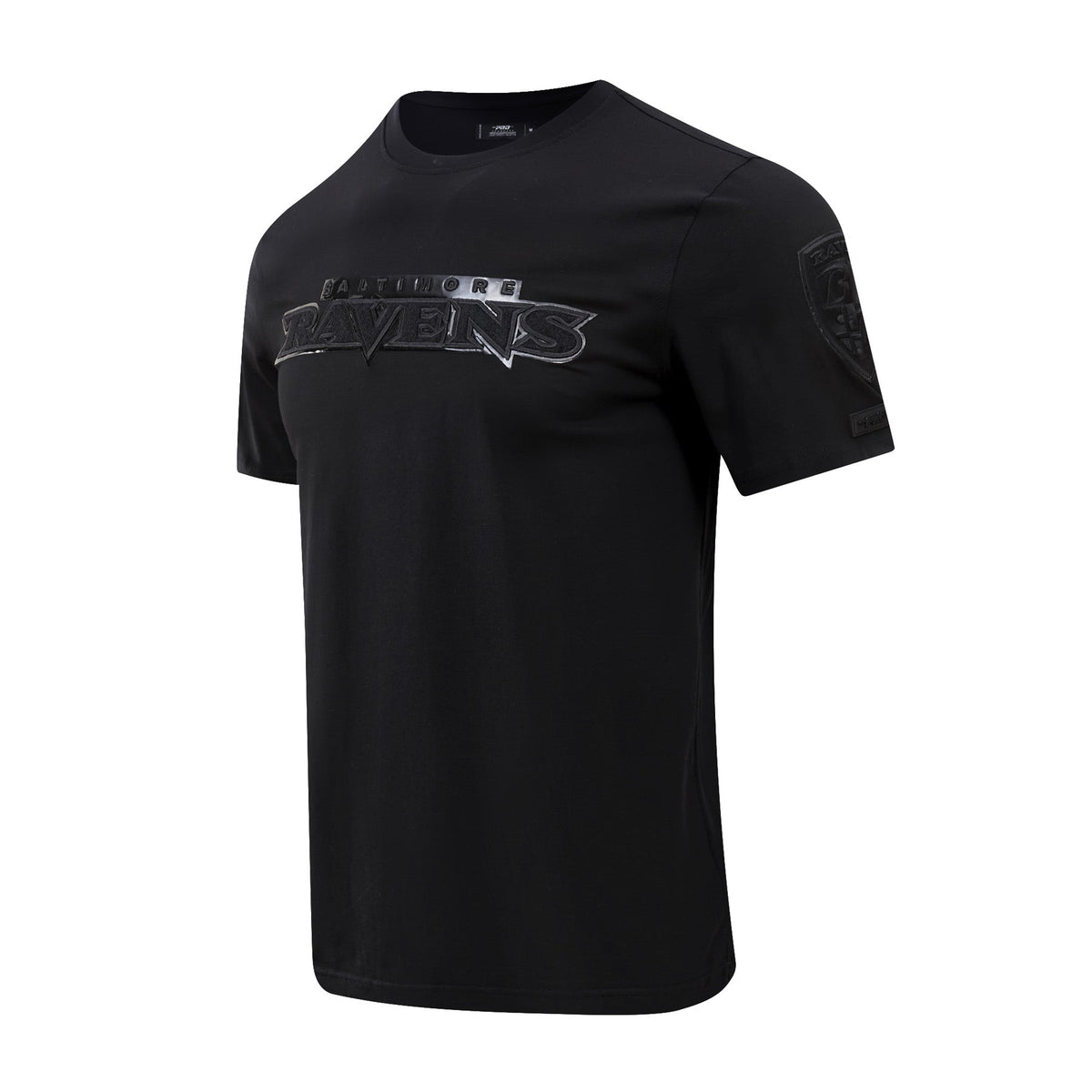 NFL BALTIMORE RAVENS TRIPLE BLACK LOGO PRO TEAM MEN'S TEE (TRIPLE BLACK)