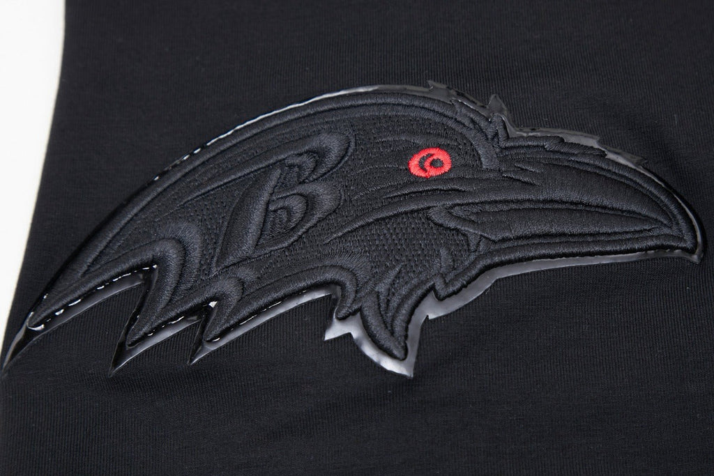 NFL BALTIMORE RAVENS TRIPLE BLACK LOGO PRO TEAM MEN'S TEE (TRIPLE BLACK)