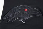 NFL BALTIMORE RAVENS TRIPLE BLACK LOGO PRO TEAM MEN'S TEE (TRIPLE BLACK)
