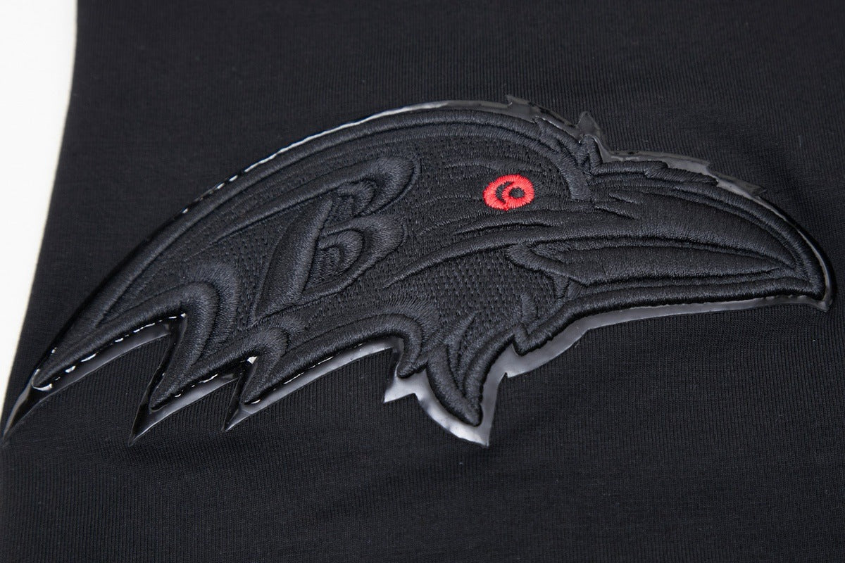 NFL BALTIMORE RAVENS TRIPLE BLACK LOGO PRO TEAM MEN'S TEE (TRIPLE BLACK)