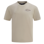 NFL BALTIMORE RAVENS NEUTRAL MEN'S DROP SHOULDER TEE (TAUPE)